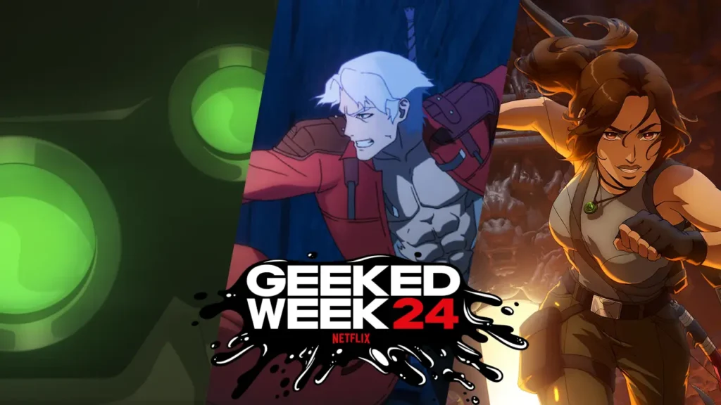 netflix geeked week 2024 tomb raider splinter cell devil may cry arcane the witcher cyberpunk